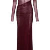 Nash Diamante Off Shoulder Maxi Dress – Mahogany Nash Diamante Off Shoulder Maxi Dress – Mahogany
