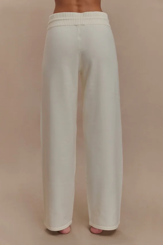 Natalya Knit Wide Leg Pants – Ivory Natalya Knit Wide Leg Pants – Ivory