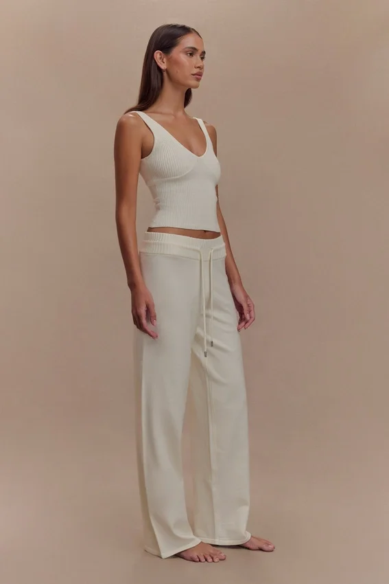 Natalya Knit Wide Leg Pants – Ivory Natalya Knit Wide Leg Pants – Ivory
