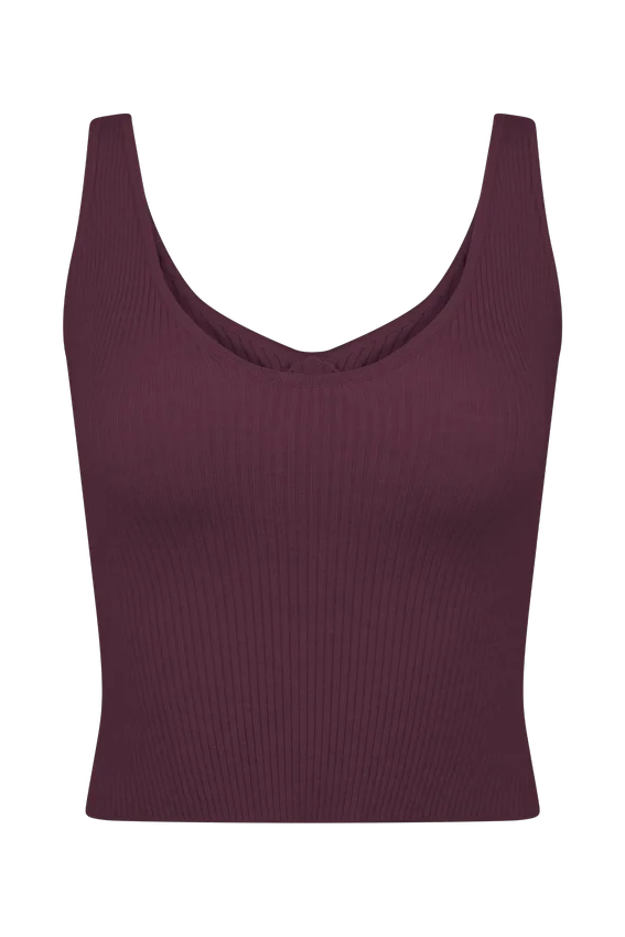 Natalya Ribbed Knit Cami Top – Merlot Natalya Ribbed Knit Cami Top – Merlot