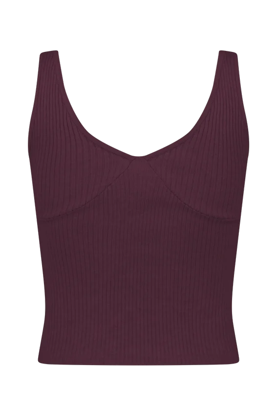 Natalya Ribbed Knit Cami Top – Merlot Natalya Ribbed Knit Cami Top – Merlot