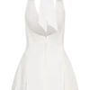 Nelly Halter Neck Cotton Mini Dress – White Nelly Halter Neck Cotton Mini Dress – White