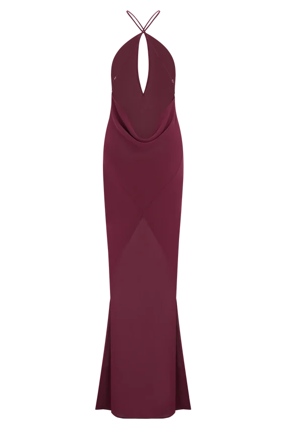 Nerea Slip Halter Maxi Dress – Cherry Red Nerea Slip Halter Maxi Dress – Cherry Red