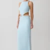 Nicole Embellished Cut Out Maxi Dress – Pale Blue Nicole Embellished Cut Out Maxi Dress – Pale Blue