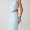 Nicole Embellished Cut Out Maxi Dress – Pale Blue Nicole Embellished Cut Out Maxi Dress – Pale Blue