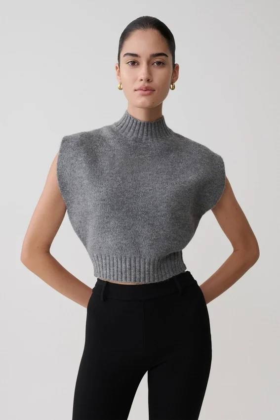Niko Knit Oversized Top – Charcoal Niko Knit Oversized Top – Charcoal