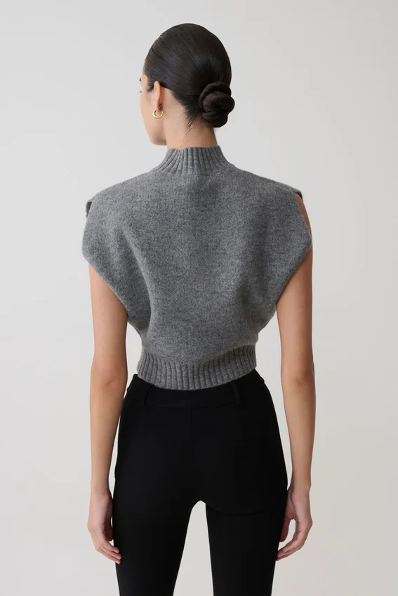 Niko Knit Oversized Top – Charcoal Niko Knit Oversized Top – Charcoal