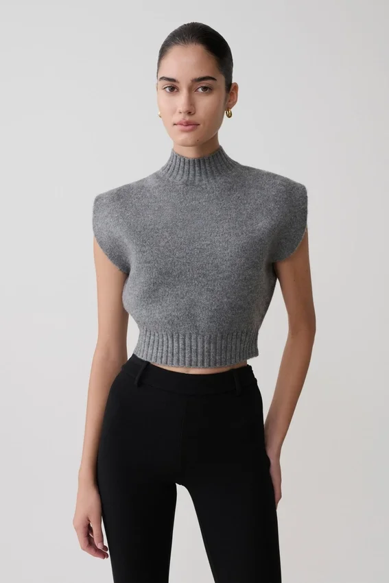 Niko Knit Oversized Top – Charcoal Niko Knit Oversized Top – Charcoal
