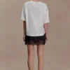 Nina Lace And Satin Mini Skirt – Black Nina Lace And Satin Mini Skirt – Black