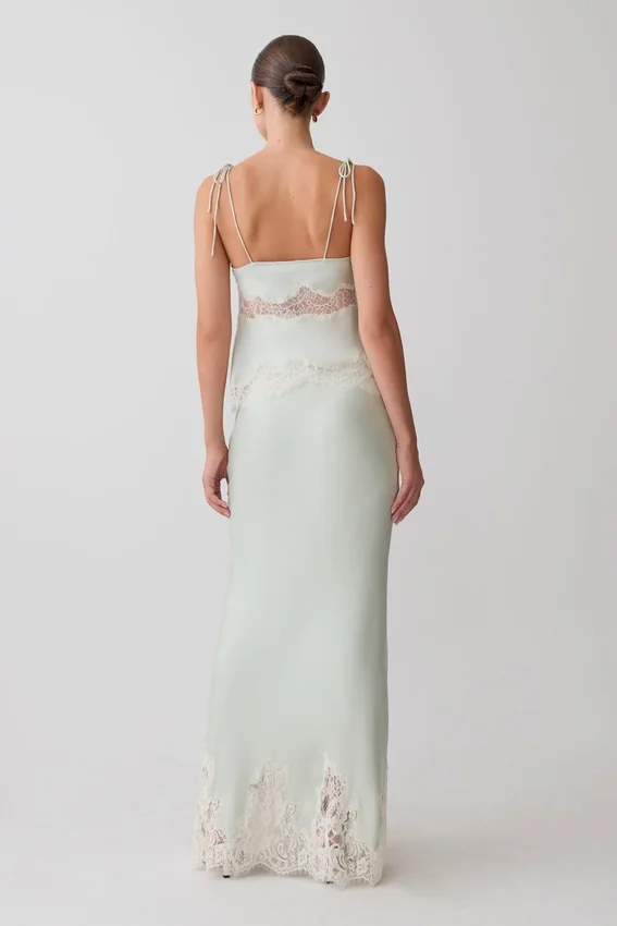 Nina Satin And Lace Camisole – Sage Nina Satin And Lace Camisole – Sage