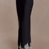 Nina Satin And Lace Maxi Skirt – Black/Ivory Nina Satin And Lace Maxi Skirt – Black/Ivory