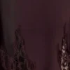 Nina Satin And Lace Maxi Skirt – Chocolate Nina Satin And Lace Maxi Skirt – Chocolate