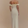 Nova Ruffle Off Shoulder Maxi Dress – Ivory