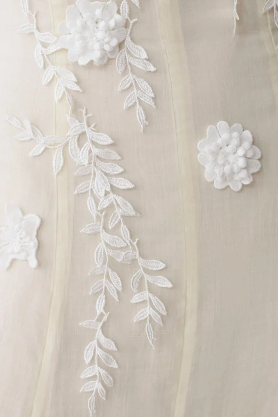 Odette Floral Lace Midi Dress – Buttermilk Odette Floral Lace Midi Dress – Buttermilk
