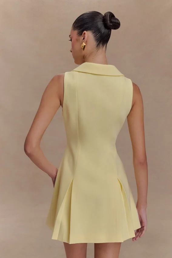 Oli Sleeveless Mini Dress – Lemon Oli Sleeveless Mini Dress – Lemon