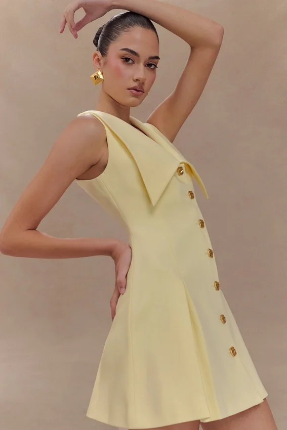 Oli Sleeveless Mini Dress – Lemon Oli Sleeveless Mini Dress – Lemon