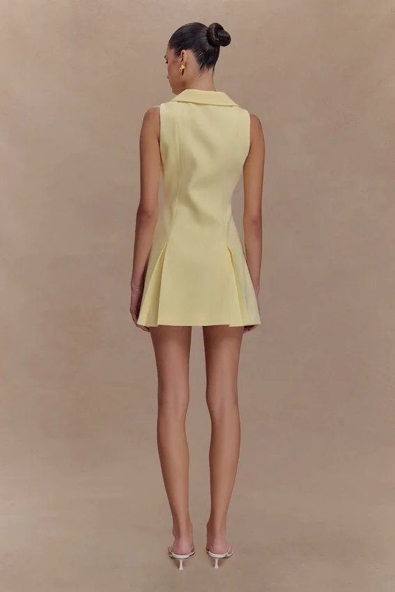 Oli Sleeveless Mini Dress – Lemon Oli Sleeveless Mini Dress – Lemon