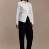Olie Barrel Leg Suiting Pants – Black