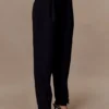 Olie Barrel Leg Suiting Pants – Black