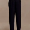 Olie Barrel Leg Suiting Pants – Black
