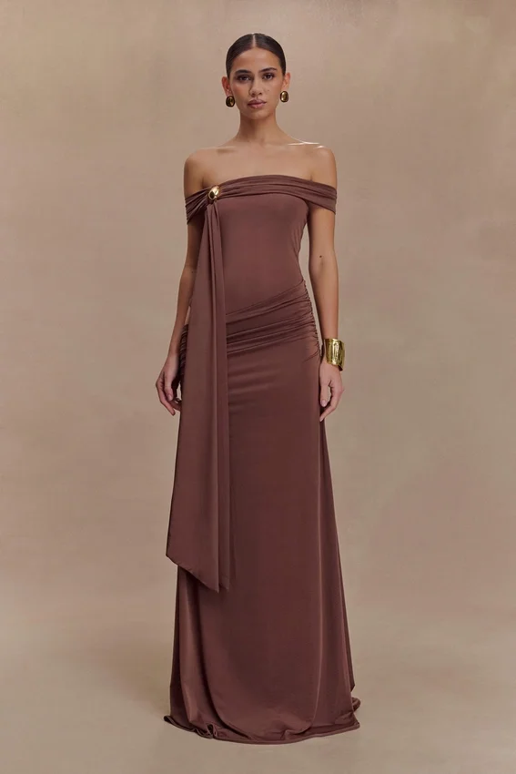 Oliver Slinky Maxi Dress – Chocolate Oliver Slinky Maxi Dress – Chocolate