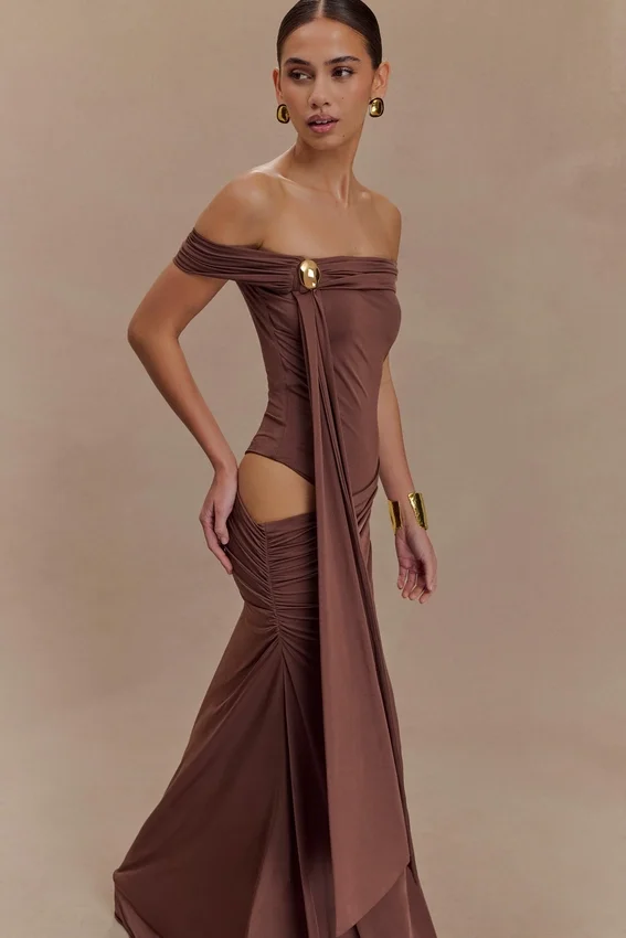 Oliver Slinky Maxi Dress – Chocolate Oliver Slinky Maxi Dress – Chocolate