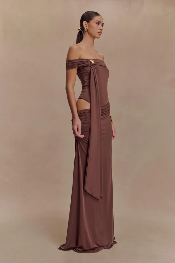 Oliver Slinky Maxi Dress – Chocolate Oliver Slinky Maxi Dress – Chocolate
