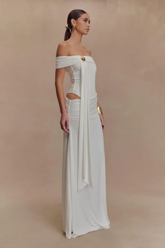 Oliver Slinky Maxi Dress – White Oliver Slinky Maxi Dress – White