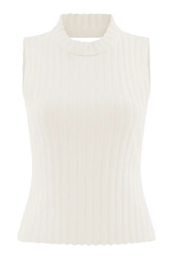 Oona Turtle Neck Knit Top – Ivory Oona Turtle Neck Knit Top – Ivory