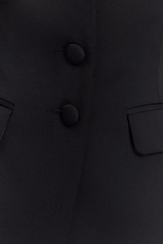 Opal Puff Sleeve Suiting Top – Black Opal Puff Sleeve Suiting Top – Black