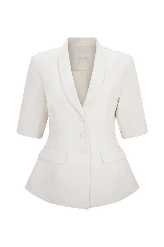 Opal Puff Sleeve Suiting Top – Ivory Opal Puff Sleeve Suiting Top – Ivory