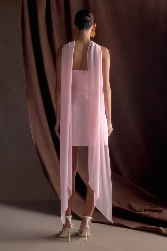 Orellia Strapless Suiting Mini Dress – Soft Pink Orellia Strapless Suiting Mini Dress – Soft Pink