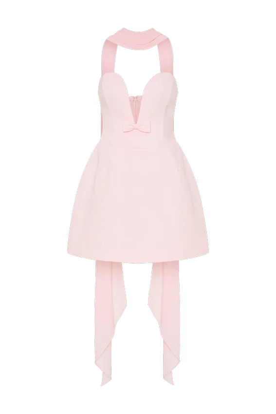 Orellia Strapless Suiting Mini Dress – Soft Pink Orellia Strapless Suiting Mini Dress – Soft Pink