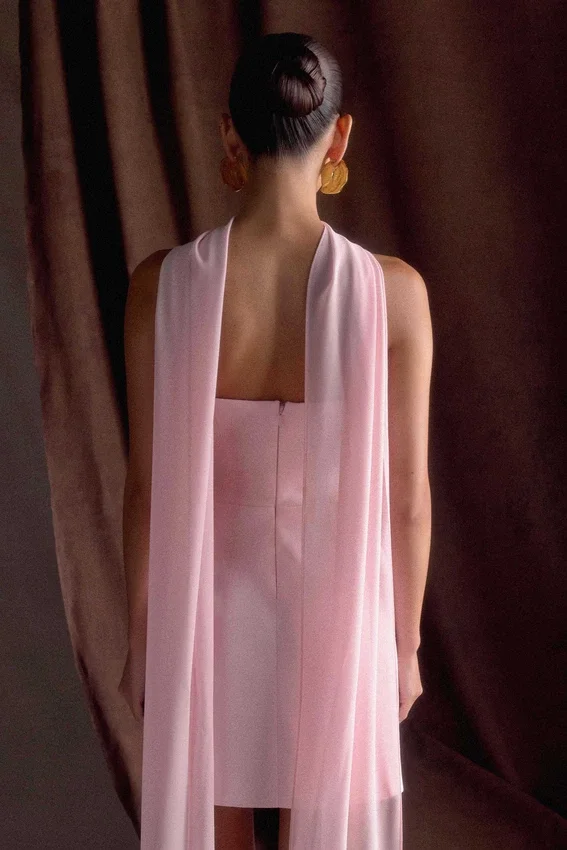 Orellia Strapless Suiting Mini Dress – Soft Pink Orellia Strapless Suiting Mini Dress – Soft Pink