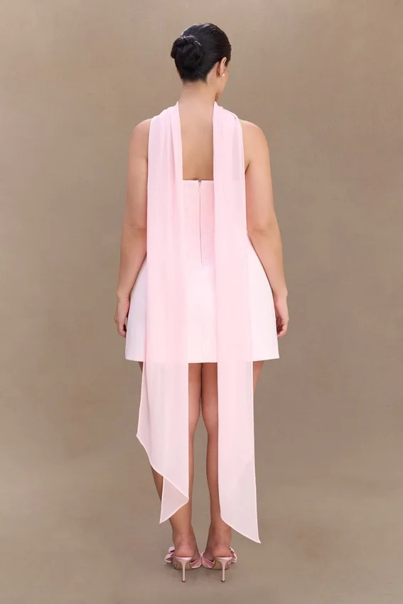 Orellia Strapless Suiting Mini Dress – Soft Pink Orellia Strapless Suiting Mini Dress – Soft Pink