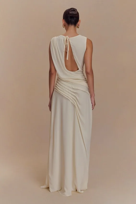 Oria Chiffon Maxi Dress – Ivory Oria Chiffon Maxi Dress – Ivory