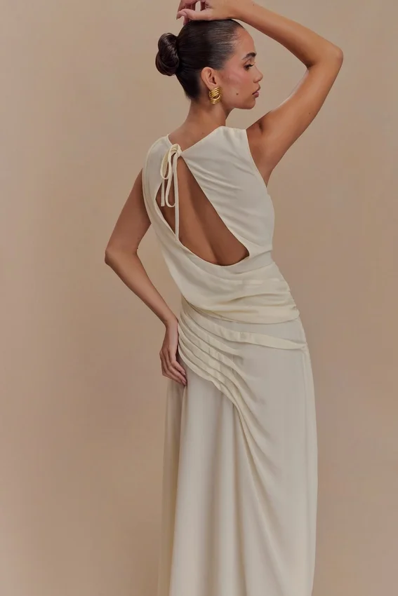 Oria Chiffon Maxi Dress – Ivory Oria Chiffon Maxi Dress – Ivory