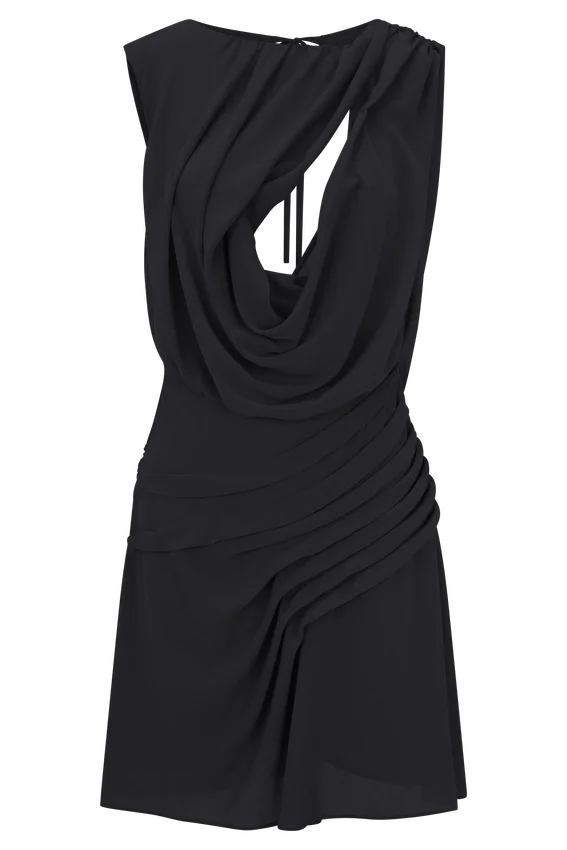 Oria Chiffon Mini Dress – Black Oria Chiffon Mini Dress – Black