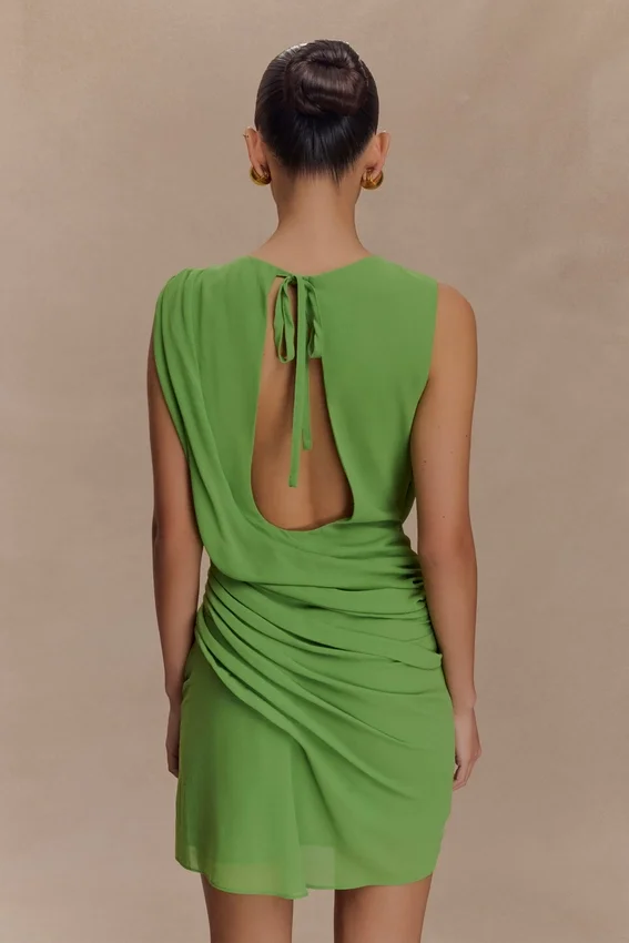 Oria Chiffon Mini Dress – Green Oria Chiffon Mini Dress – Green