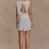 Oria Chiffon Mini Dress – White Oria Chiffon Mini Dress – White