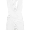 Oria Chiffon Mini Dress – White Oria Chiffon Mini Dress – White