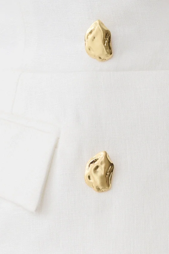 Oriana Linen Button Vest – White Oriana Linen Button Vest – White