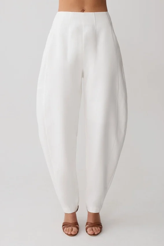 Oriana Linen Oversize Pants – White Oriana Linen Oversize Pants – White