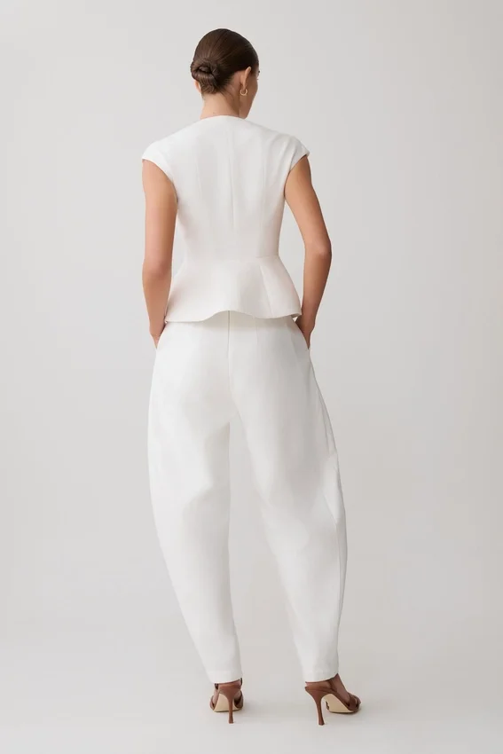 Oriana Linen Oversize Pants – White Oriana Linen Oversize Pants – White