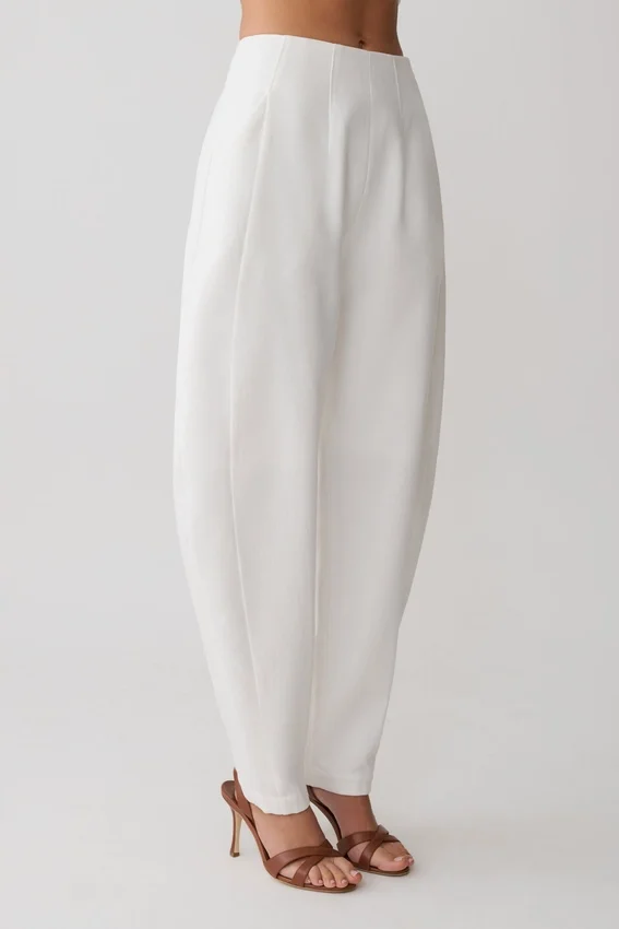 Oriana Linen Oversize Pants – White Oriana Linen Oversize Pants – White
