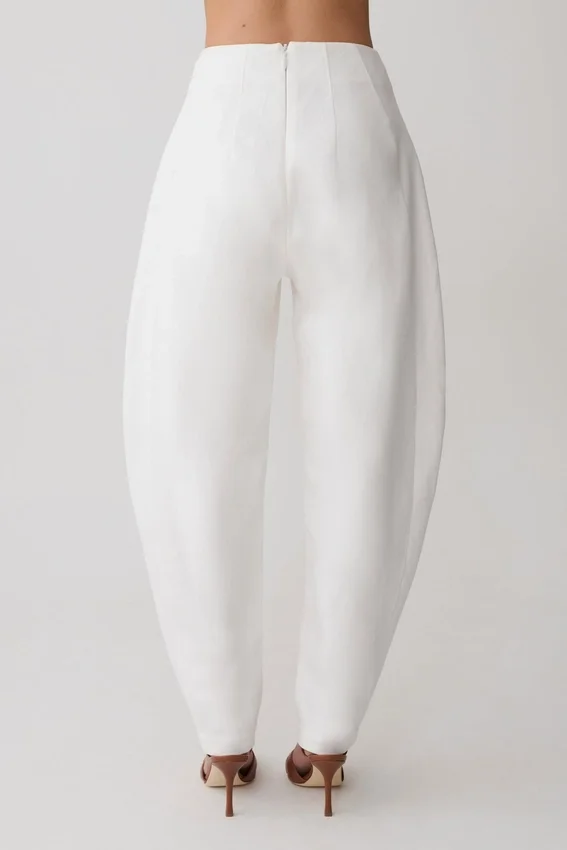 Oriana Linen Oversize Pants – White Oriana Linen Oversize Pants – White