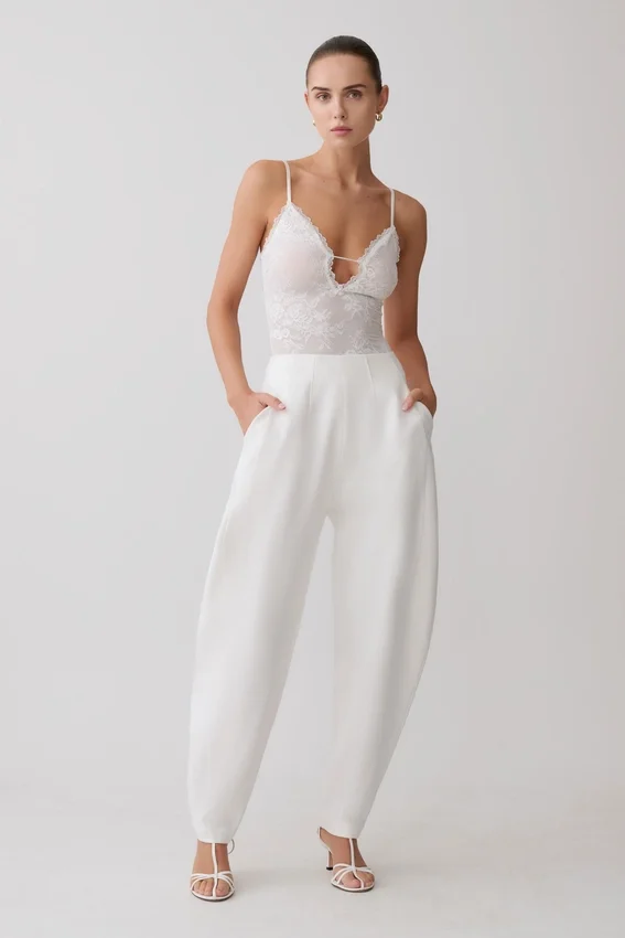 Oriana Linen Oversize Pants – White Oriana Linen Oversize Pants – White