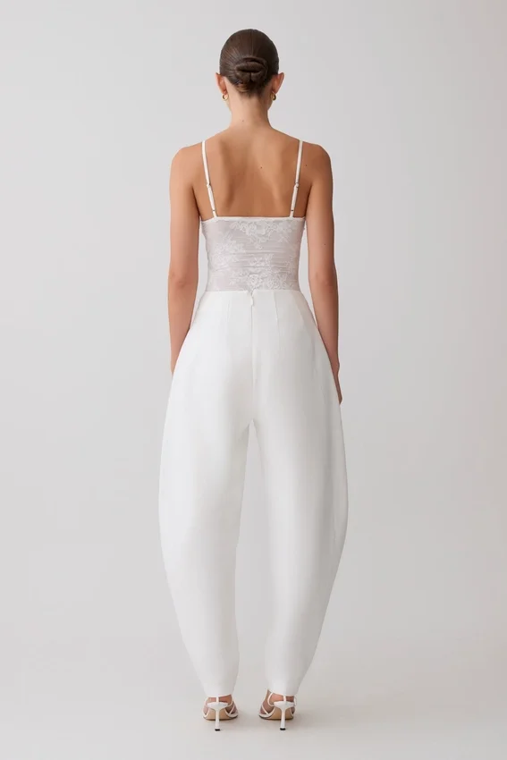 Oriana Linen Oversize Pants – White Oriana Linen Oversize Pants – White