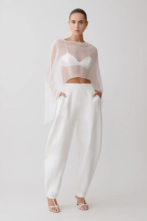 Oriana Linen Oversize Pants – White Oriana Linen Oversize Pants – White