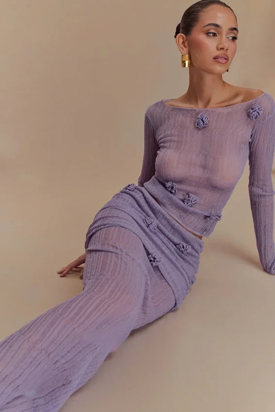 Orianna Orchid Knit Maxi Skirt – Orchid Orianna Orchid Knit Maxi Skirt – Orchid